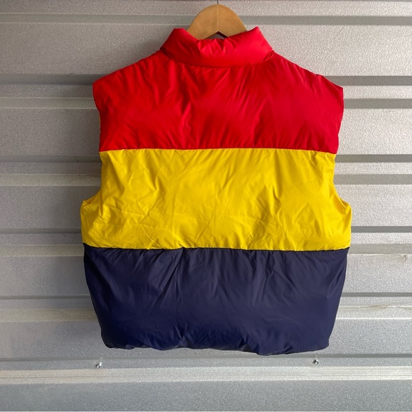 Mother NWT The Pillow Talk Tri Color Puffer Vest in Building Block - Picture 6 of 8